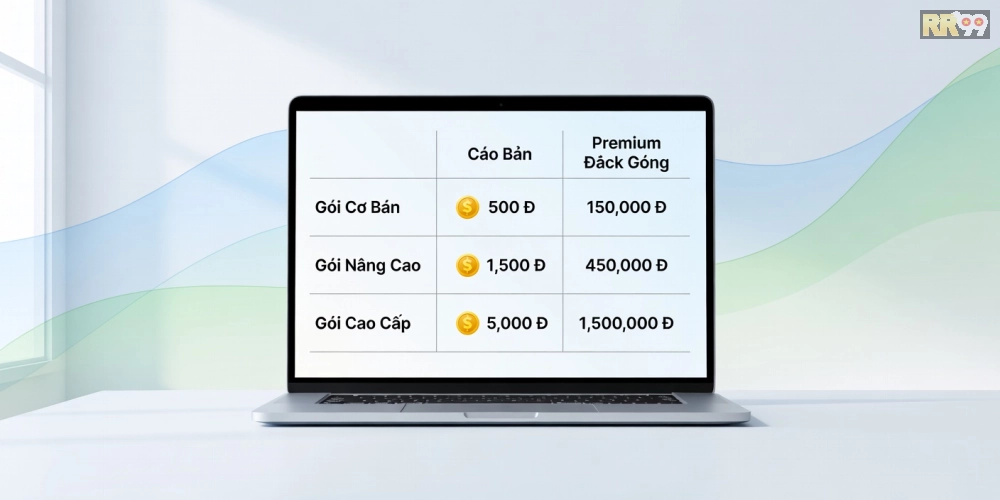 Bảng giá chi tiết các gói nạp rút trong game bài đổi thưởng online rr99 năm 2025