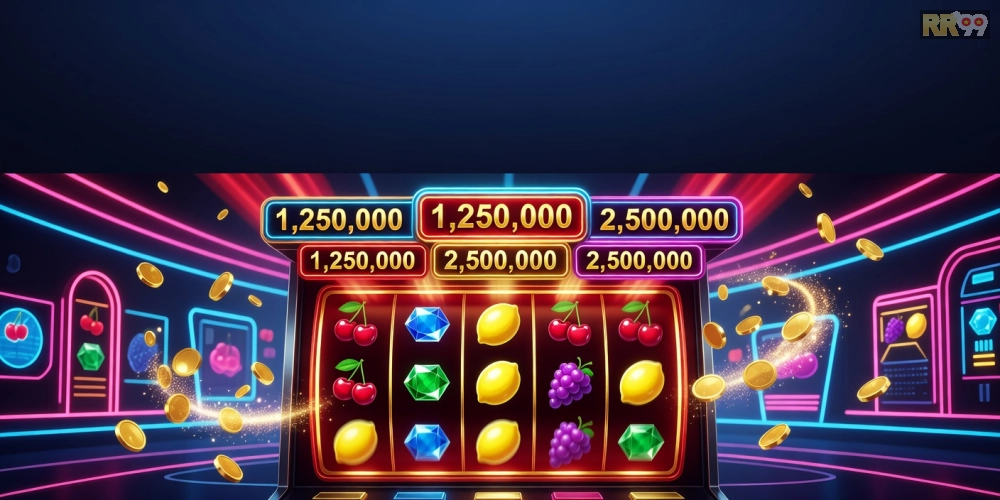 Hình minh họa cơ chế nổ hũ đổi thưởng rr99 với jackpot tích lũy hấp dẫn