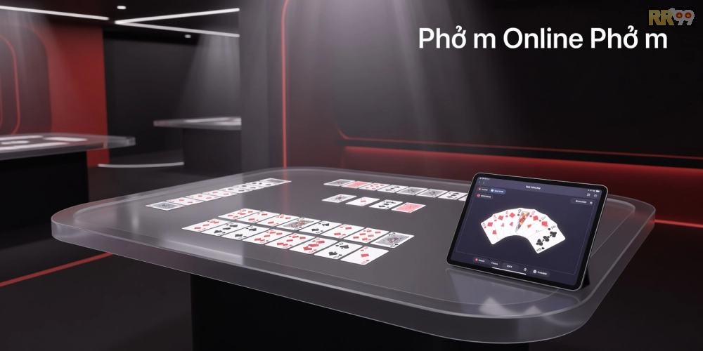 Giao diện chơi Phỏm hấp dẫn trong game bài đổi thưởng online rr99