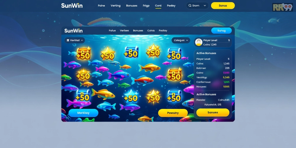 Giao diện trang web bắn cá SunWin với các tựa game hấp dẫn và ưu đãi nổi bật