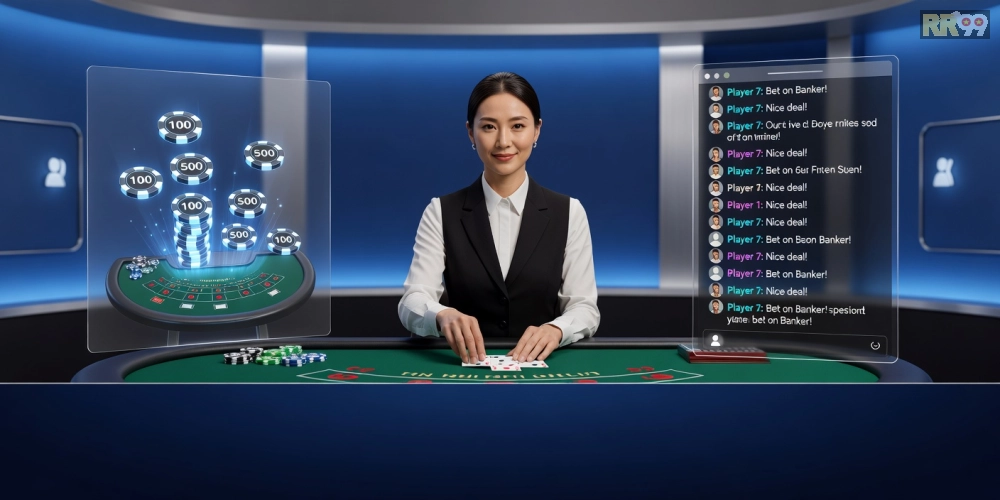 Giao diện trực tiếp casino rr99 tại W88 với dealer chuyên nghiệp