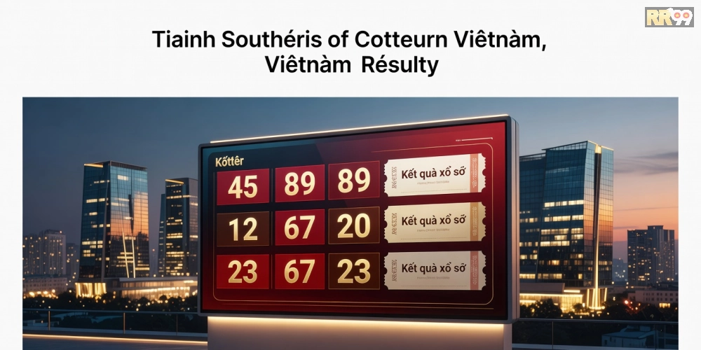 Minh họa kết quả xổ số miền Nam hôm nay với giao diện trực tuyến hiện đại